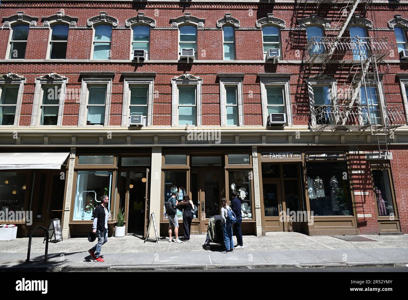 Storefronts on Bleecker Street in the Greenwich Village neighborhood of