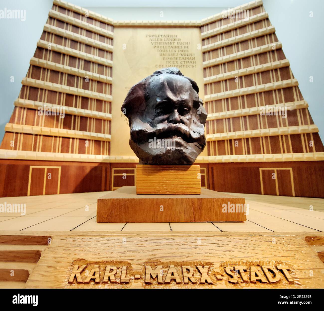 Exhibit Karl Marx City, Contemporary History Forum Leipzig, Permanent Exhibition, Saxony, Germany Stock Photo