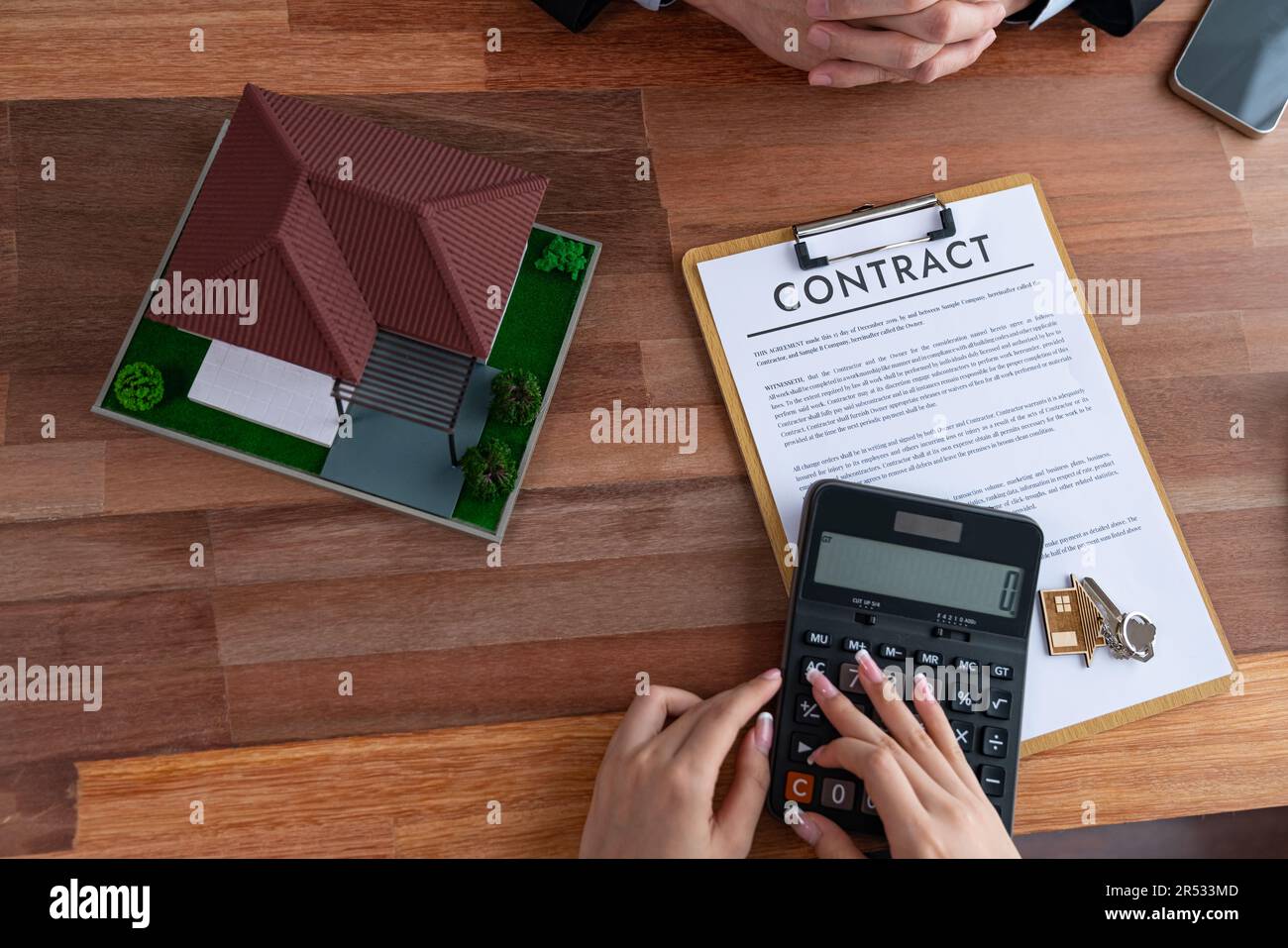 Real estate agent review tax and interest calculation, insurance