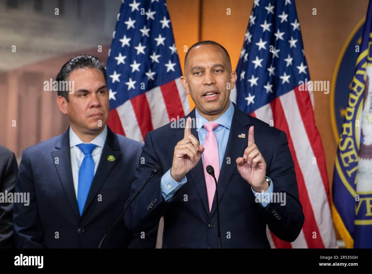 United States House Minority Leader Hakeem Jeffries (Democrat of New