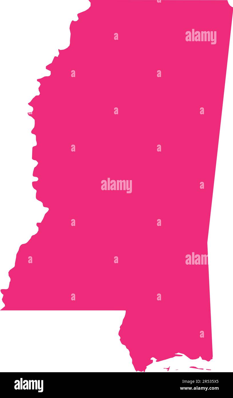 PINK CMYK color map of MISSISSIPPI, USA Stock Vector Image & Art Alamy