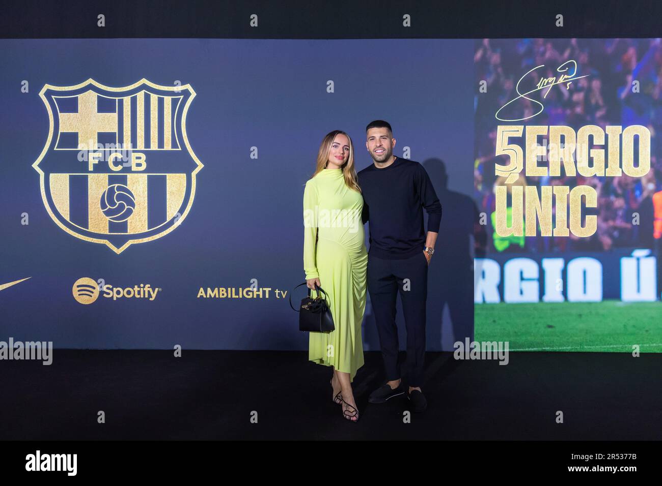 Barcelona, Spain. 31st May, 2023. BARCELONA, SPAIN - MAY 31: . FC Barcelona players during Sergio Busquets farewell at the Spotify Camp Nou on May 31, 2023 in Barcelona, Spain (Credit Image: © Gerard Franco/DAX via ZUMA Press Wire) EDITORIAL USAGE ONLY! Not for Commercial USAGE! Stock Photo
