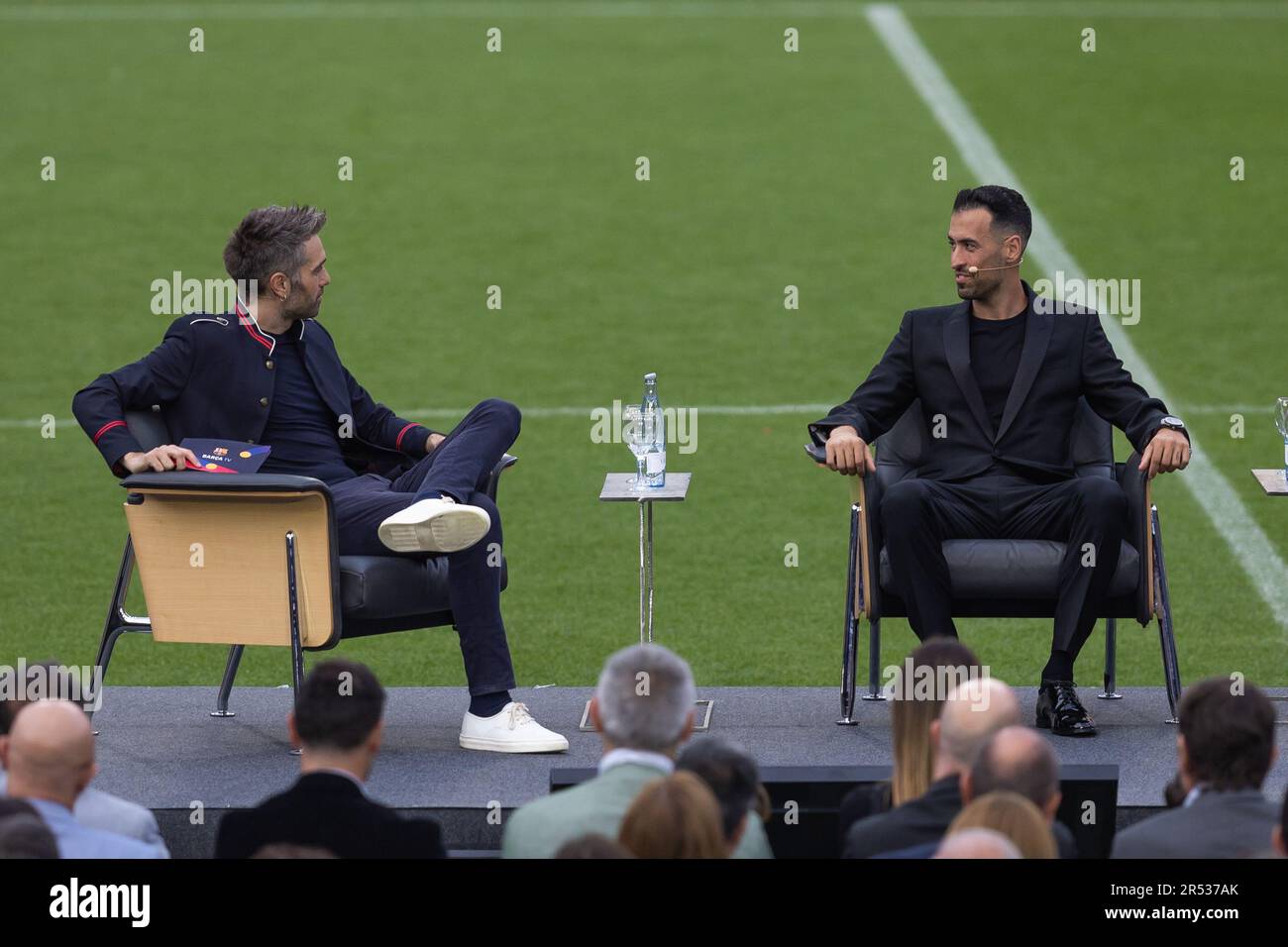 Barcelona, Spain. 31st May, 2023. BARCELONA, SPAIN - MAY 31: .Sergio Busquets during his farewell at the Spotify Camp Nou on May 31, 2023 in Barcelona, Spain (Credit Image: © Gerard Franco/DAX via ZUMA Press Wire) EDITORIAL USAGE ONLY! Not for Commercial USAGE! Stock Photo