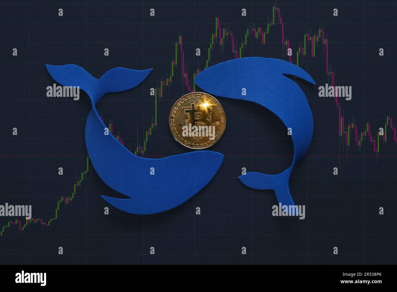 Bitcoin Whale Holder on Volatile price value Chart. Manipulated currency  Valuation Stock Photo - Alamy