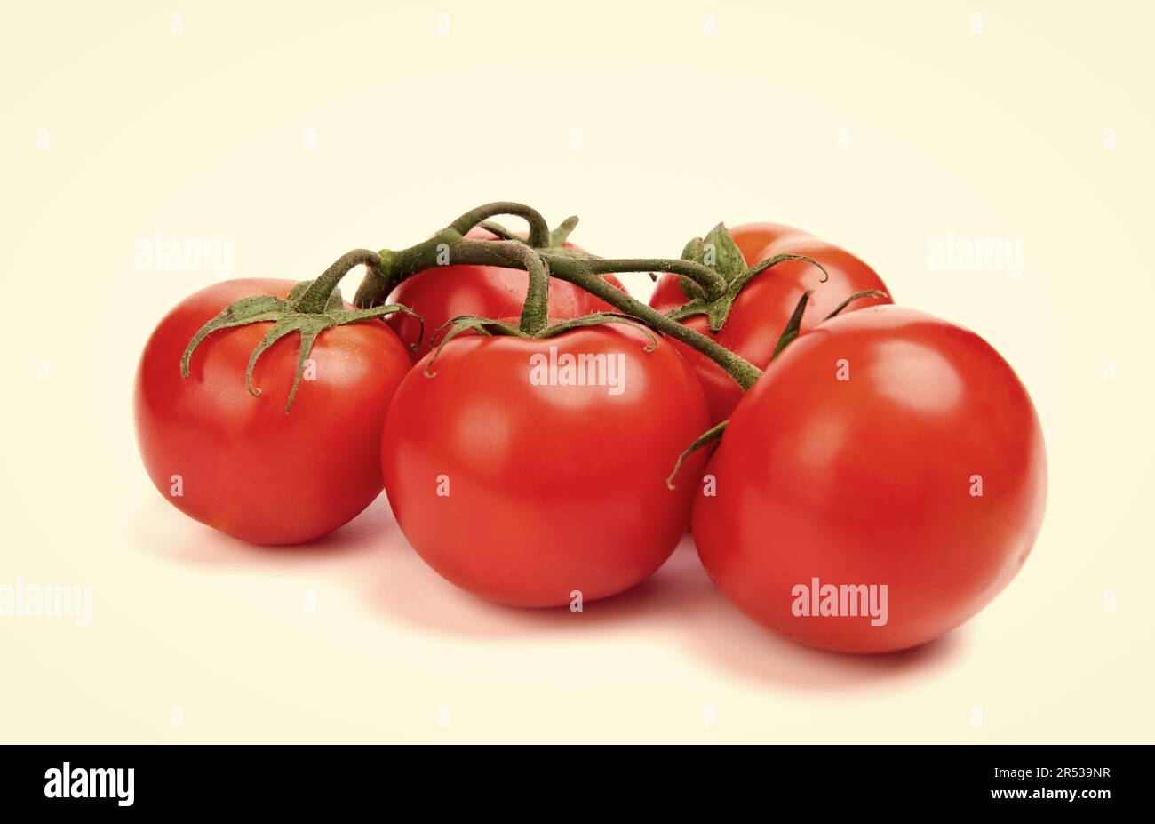 bunch of red cherry tomatoes vegetables isolated on white Stock Photo ...