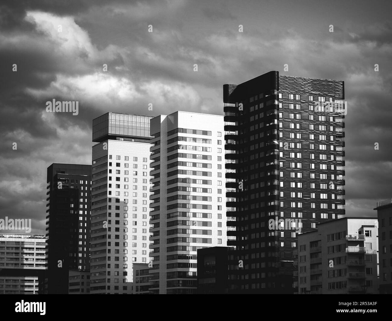 Stockholm high rise buildings Black and White Stock Photos & Images - Alamy