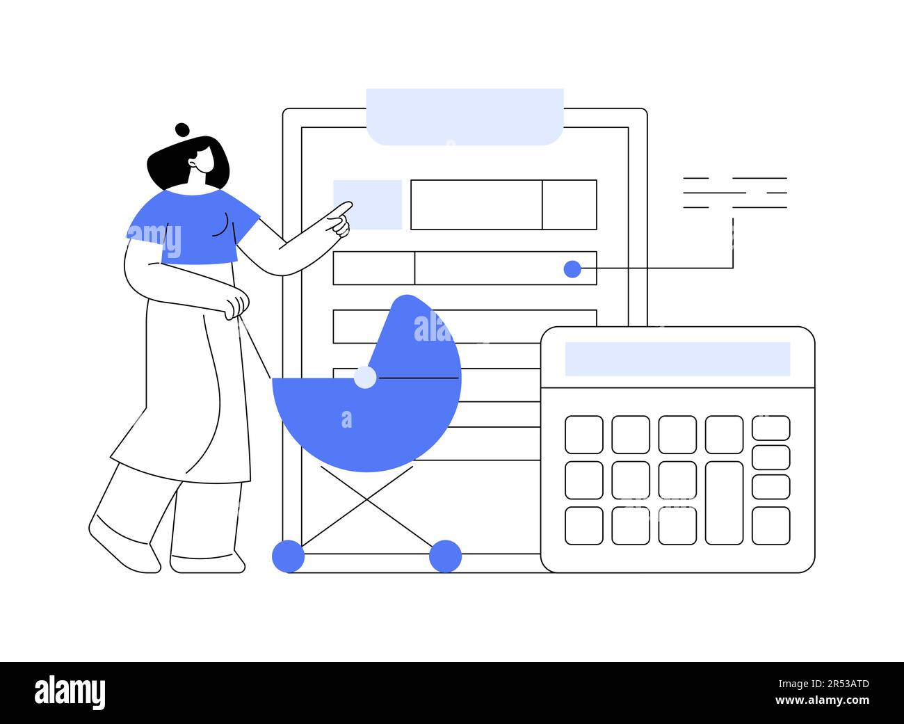 Child care expense deduction abstract concept vector illustration Stock