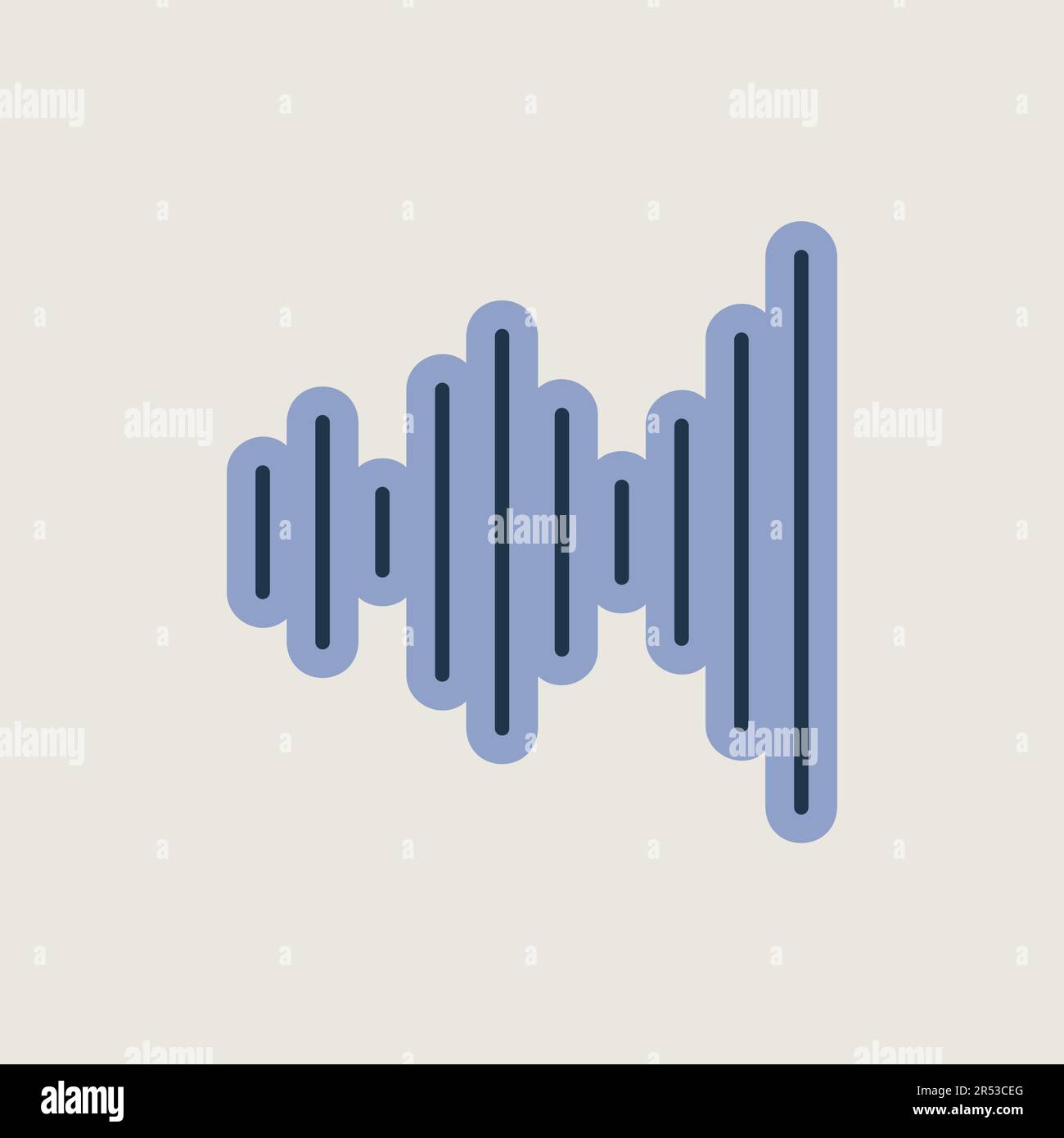 Equalizer, frequency vector isolated icon. Audio signal. Music sign