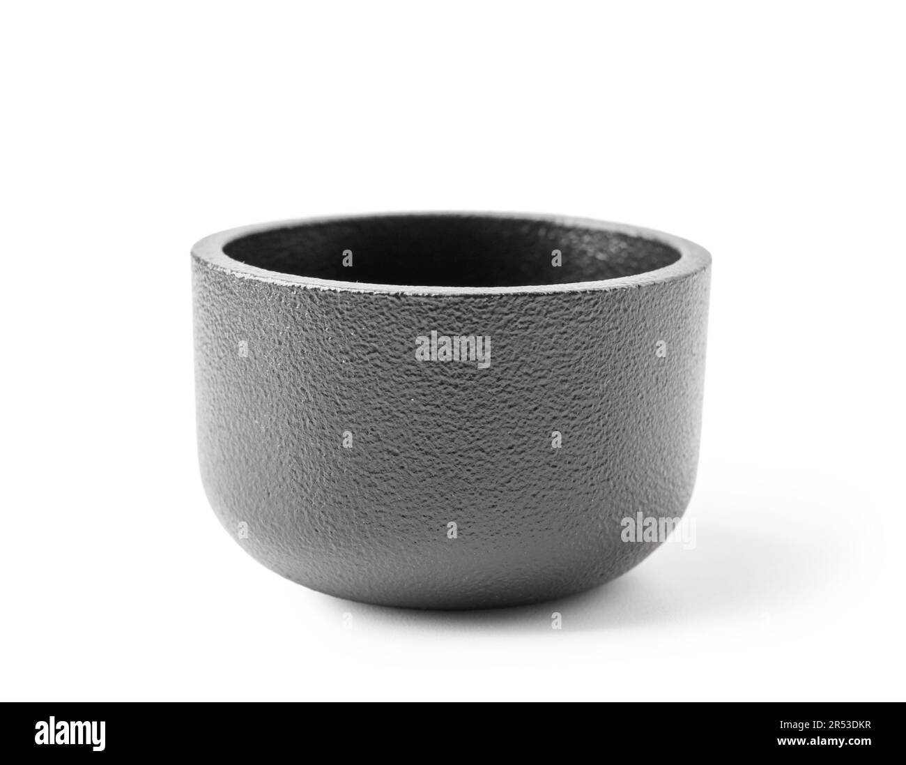 Black tea light candle holder on white background Stock Photo Alamy