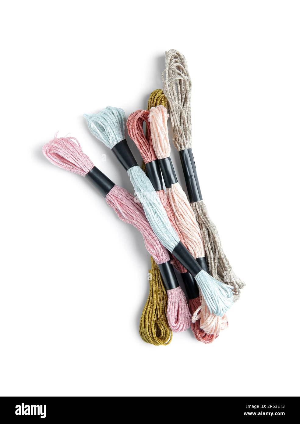 Different moulin threads isolated on white background Stock Photo - Alamy