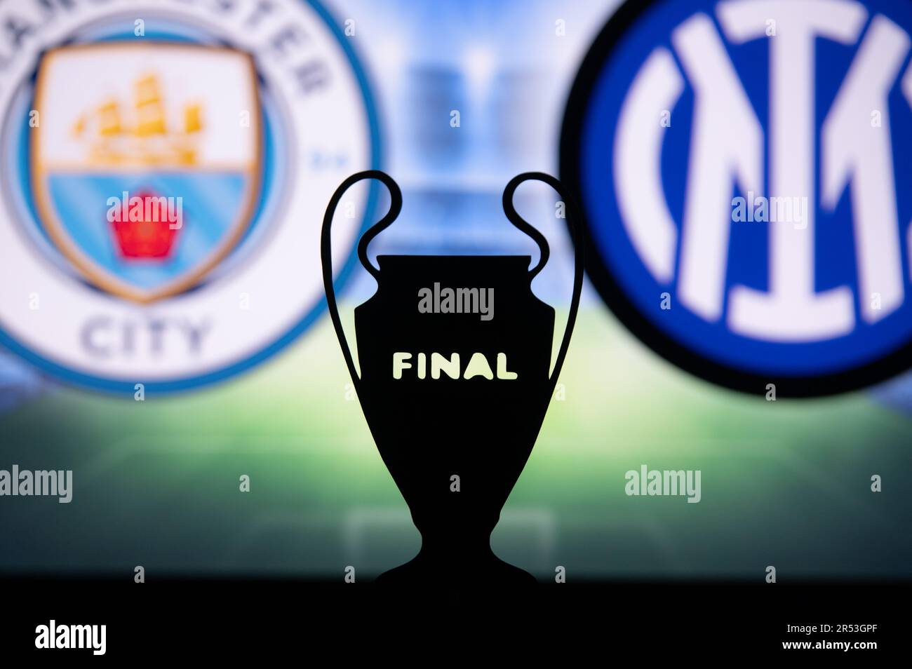 ISTANBUL, TURKEY, MAY 31, 2023: Manchester City (ENG) vs Inter Milan (ITA). UEFA Champions League Final 2023 in Istanbul, Turkey, football soccer, UCL Stock Photo