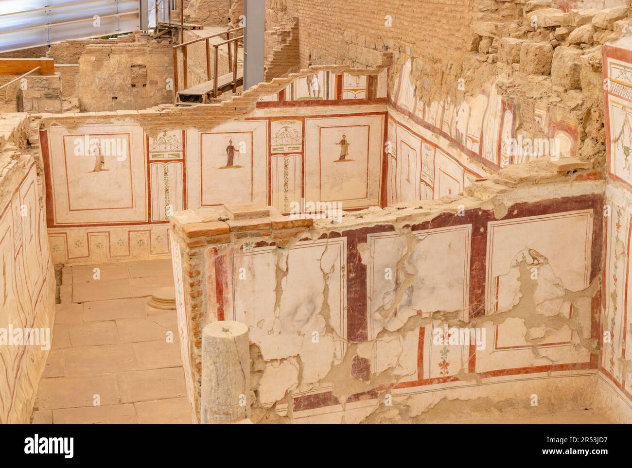 A picture of the wall paintings of the Terrace Houses at the Ephesus