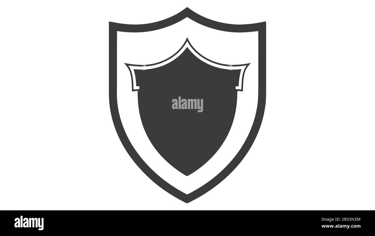 Shield Icon in trendy flat style isolated on grey background. Vector ...