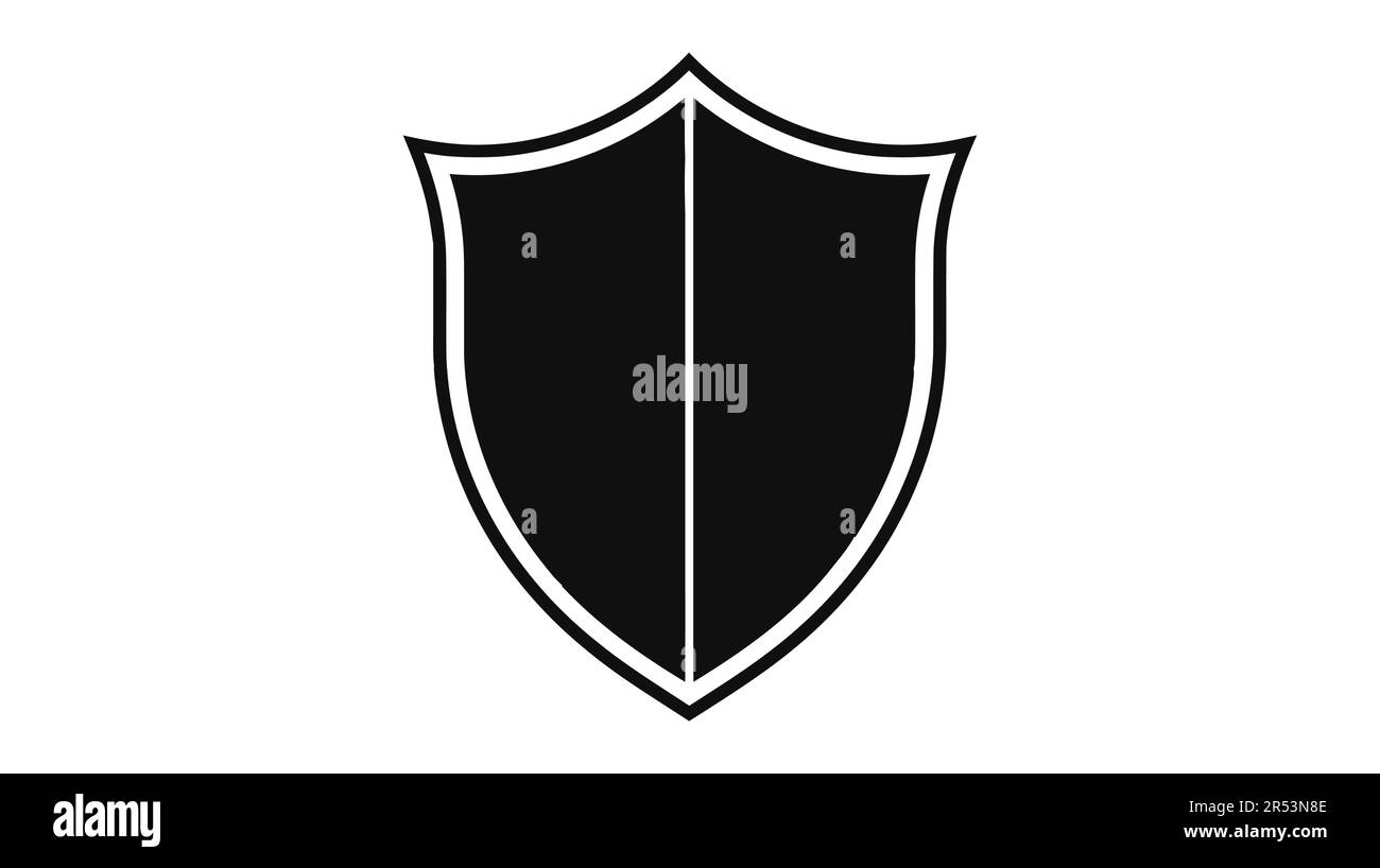 Shield Icon in trendy flat style isolated on grey background. Vector ...
