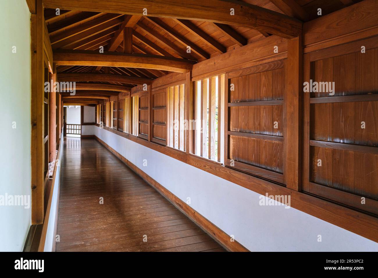 Inner corridor at Himeji Castle (Himeji/Japan Stock Photo Alamy