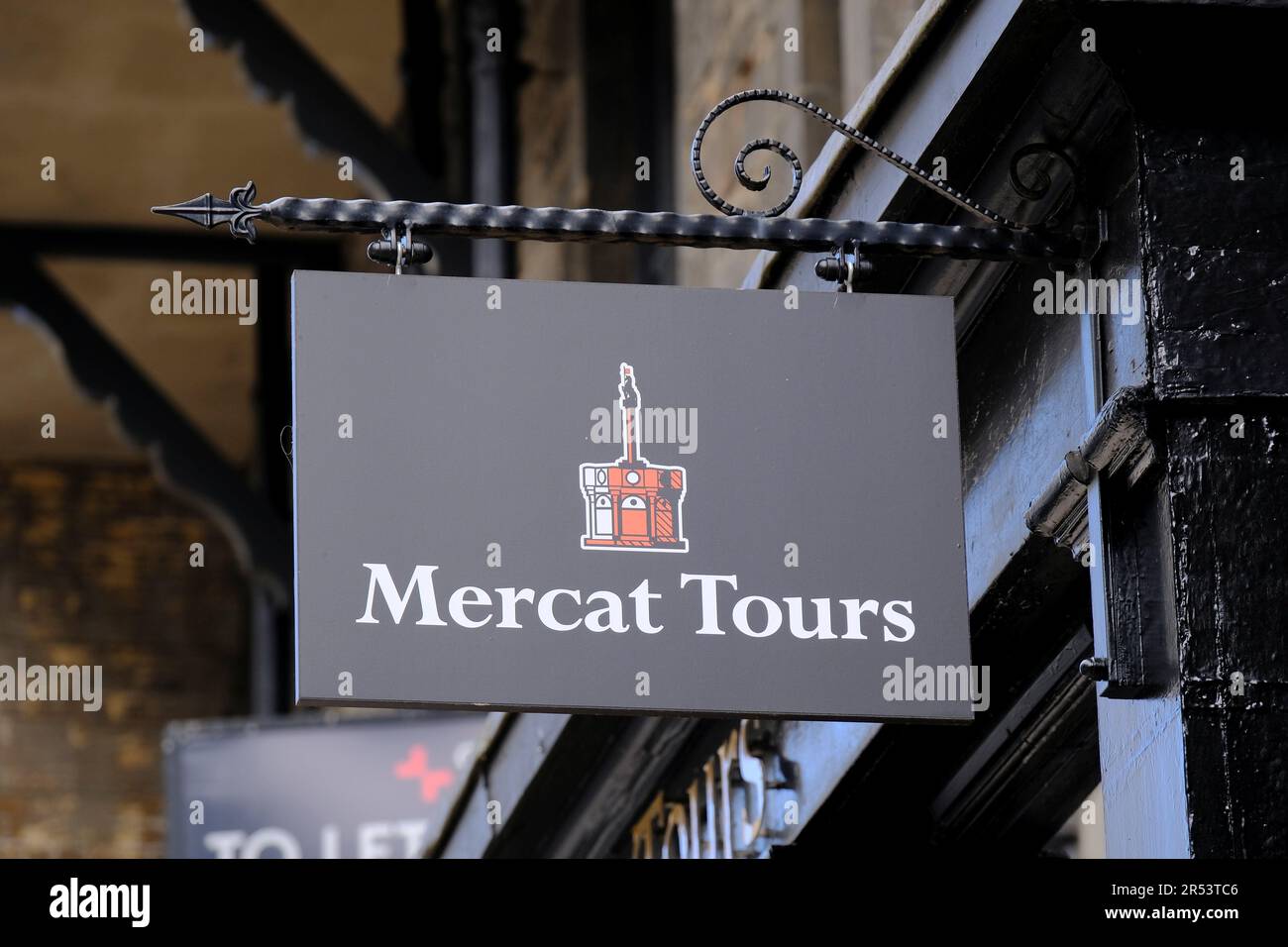 Mercat Tours sign, Edinburgh, Scotland Stock Photo