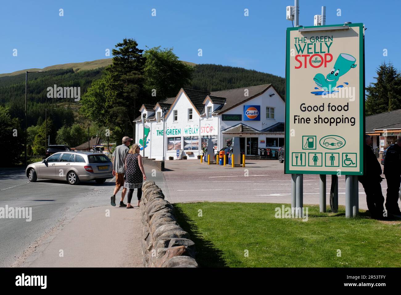 The Green Welly Stop, Tyndrum Scotland Stock Photo