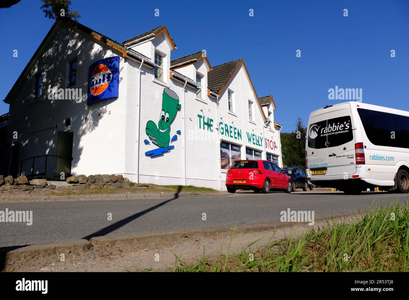 The Green Welly Stop, Tyndrum, Scotland Stock Photo