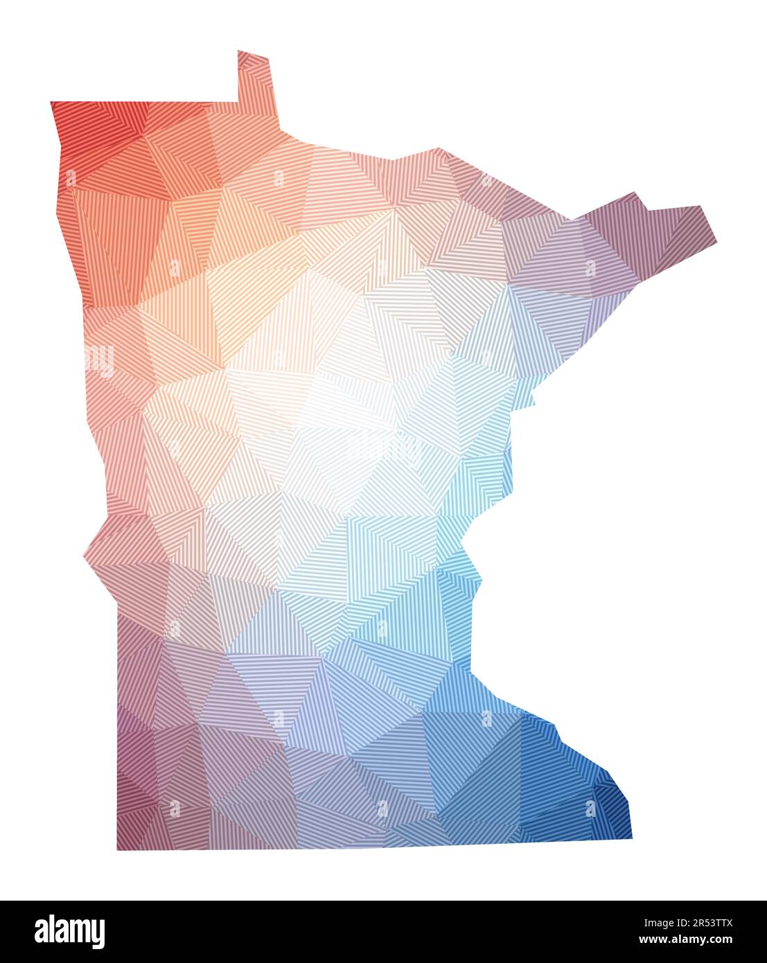 State of Minnesota blue Low Poly map with capital Saint Paul, versions with  flag, black and outline. Vector Illustration Stock Vector Image & Art -  Alamy