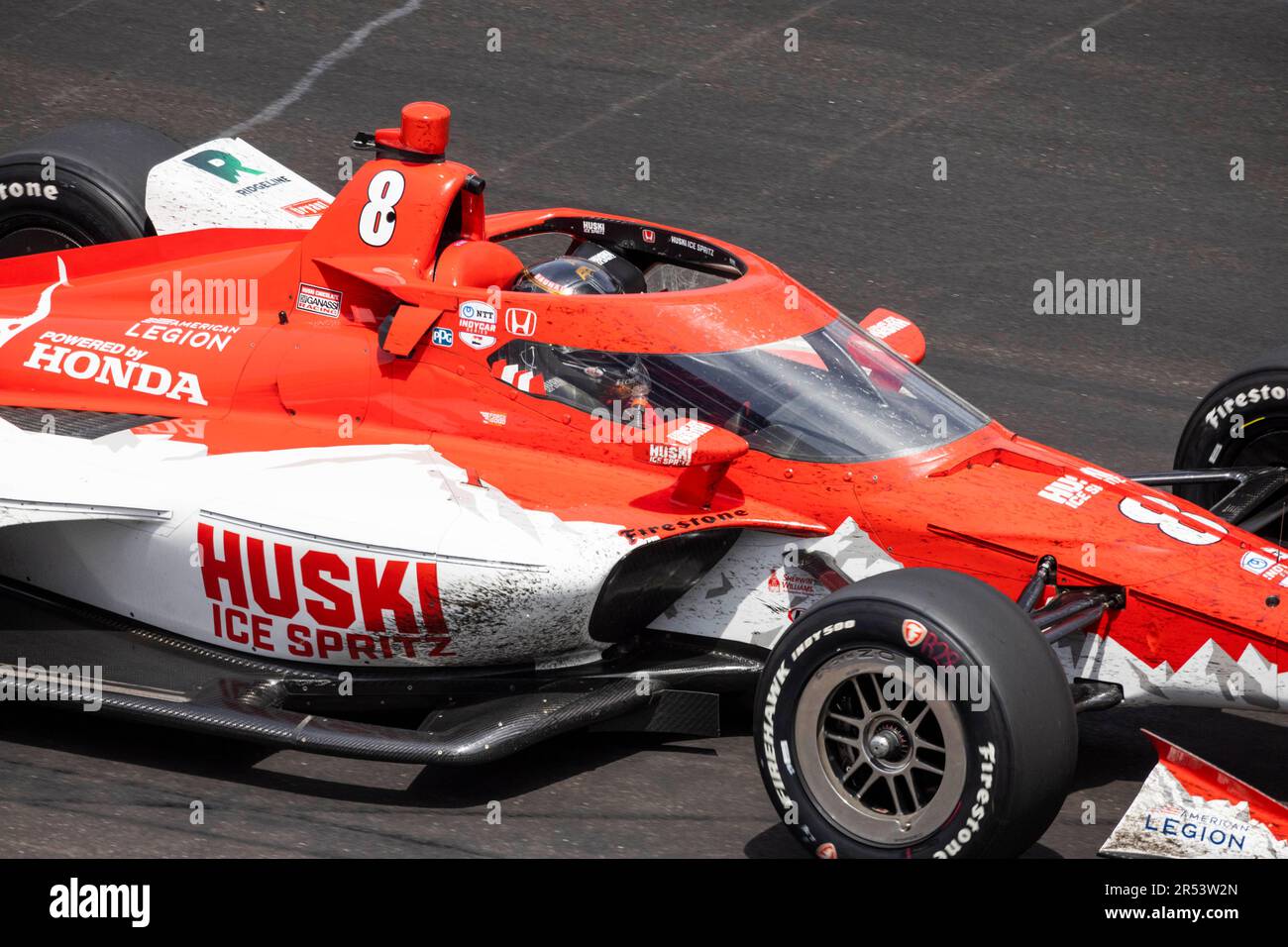 Indianapolis, United States. 28th May, 2023. Chip Ganassi Racing driver Marcus Ericsson (8) of Sweden drives during the 2023 Indy 500 at Indianapolis Motor Speedway in Indianapolis. (Photo by Jeremy Hogan/SOPA Images/Sipa USA) Credit: Sipa USA/Alamy Live News Stock Photo