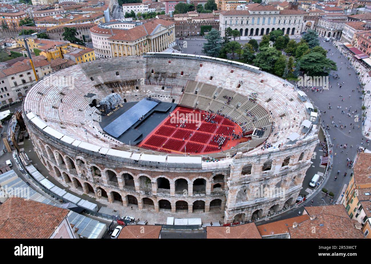 Europe top view of arena di verona hi-res stock photography and images ...