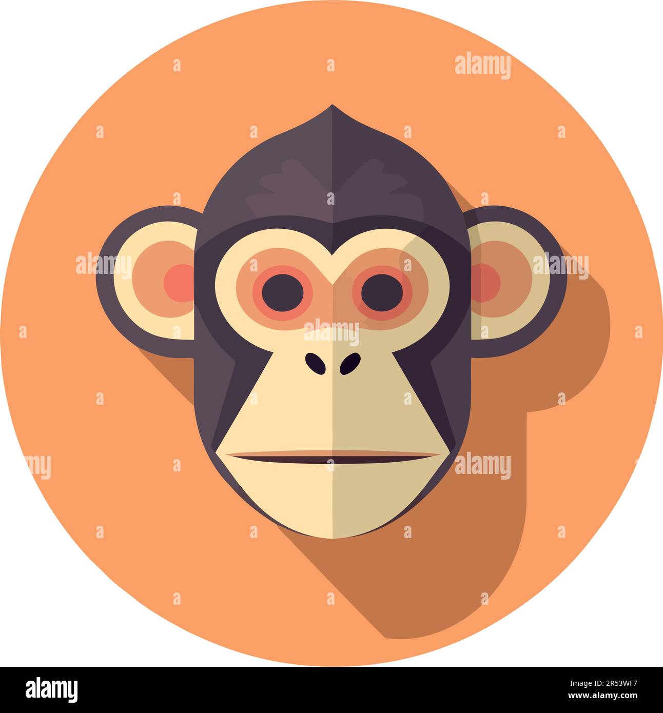 A cute, smiling monkey sitting in nature Stock Vector Image & Art - Alamy