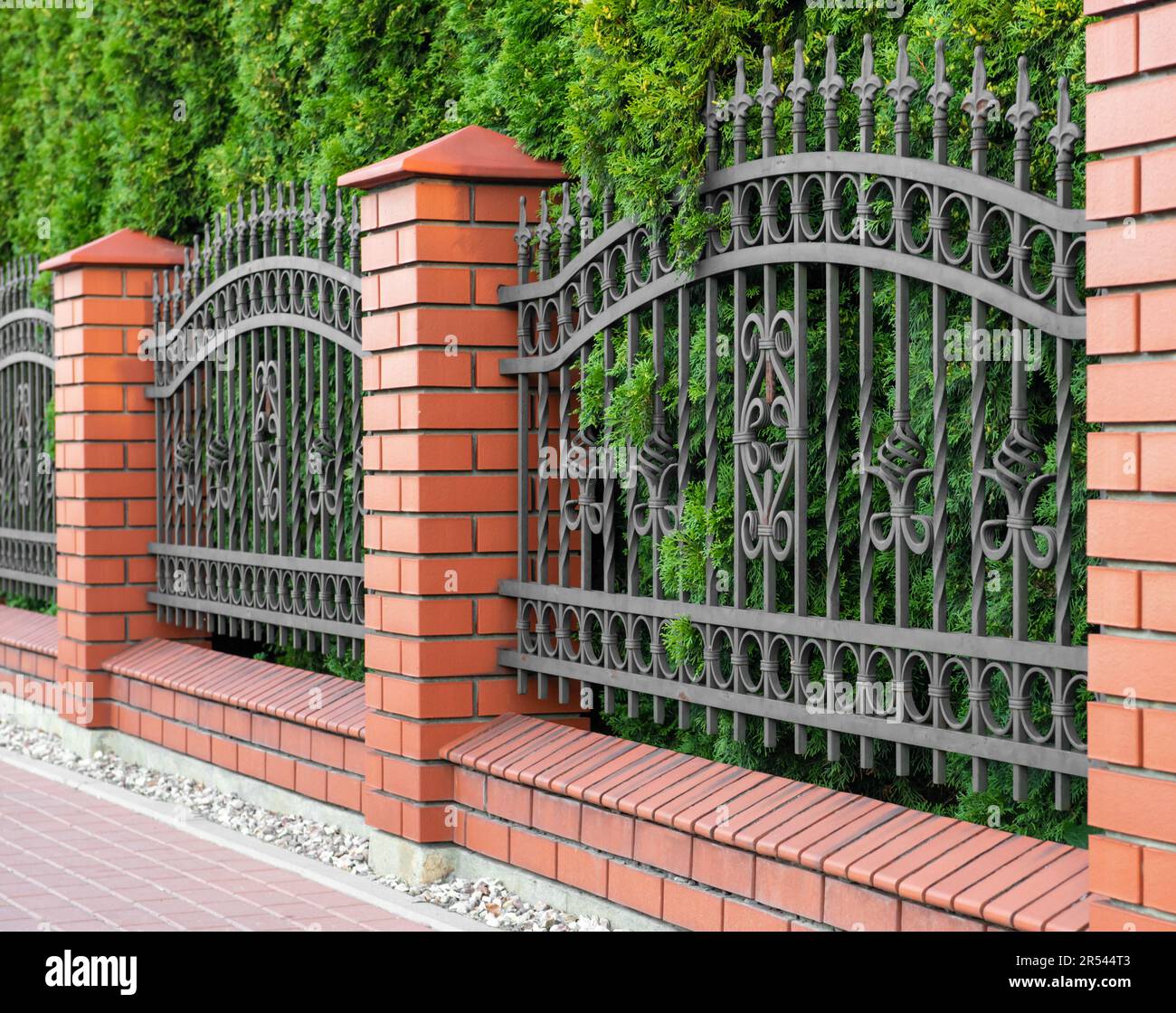 Brick And Iron Fence Styles Brick And Iron Fence Styles