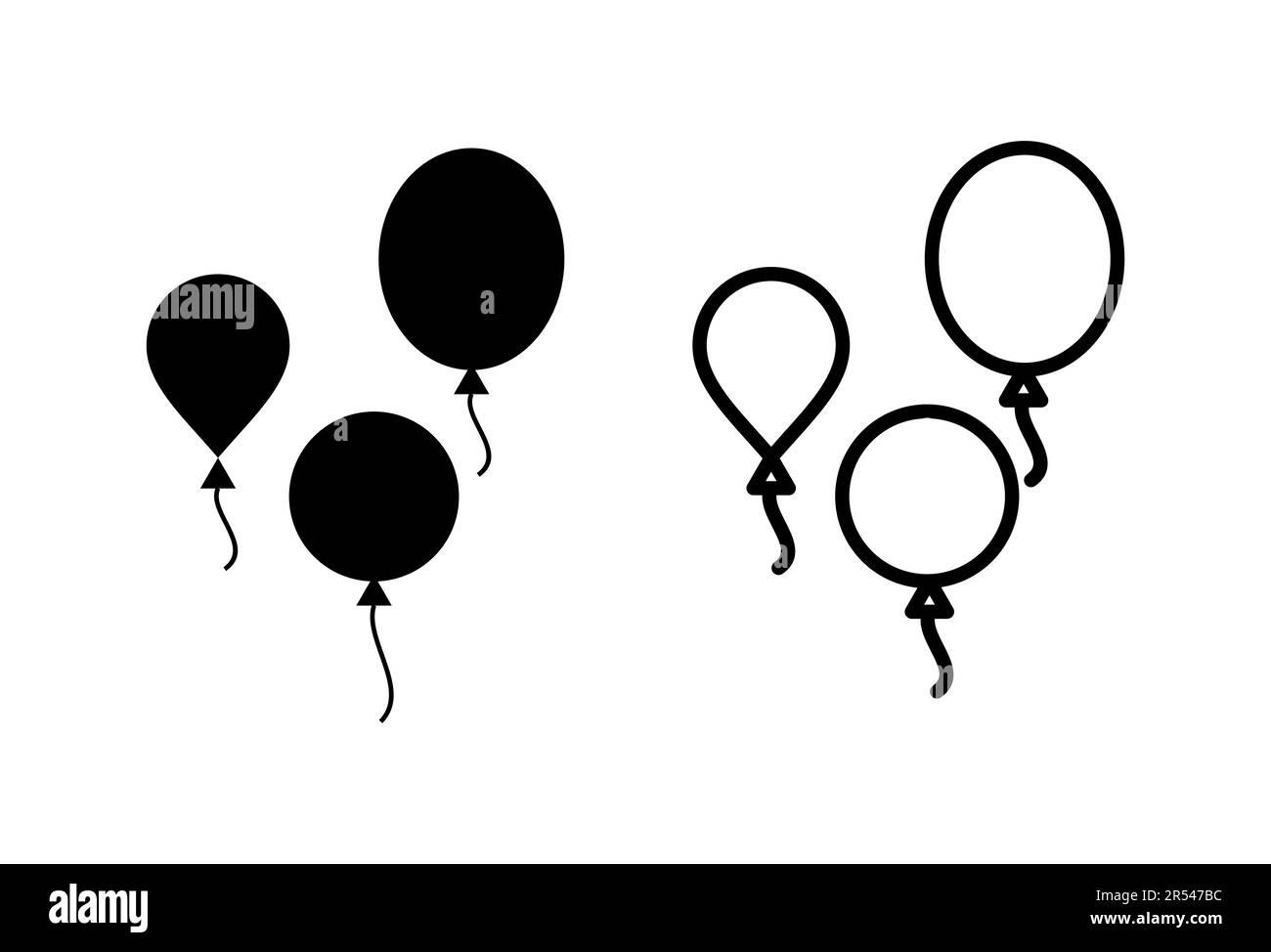 Balloon icon set. party balloon icon decoration birthday vector ...