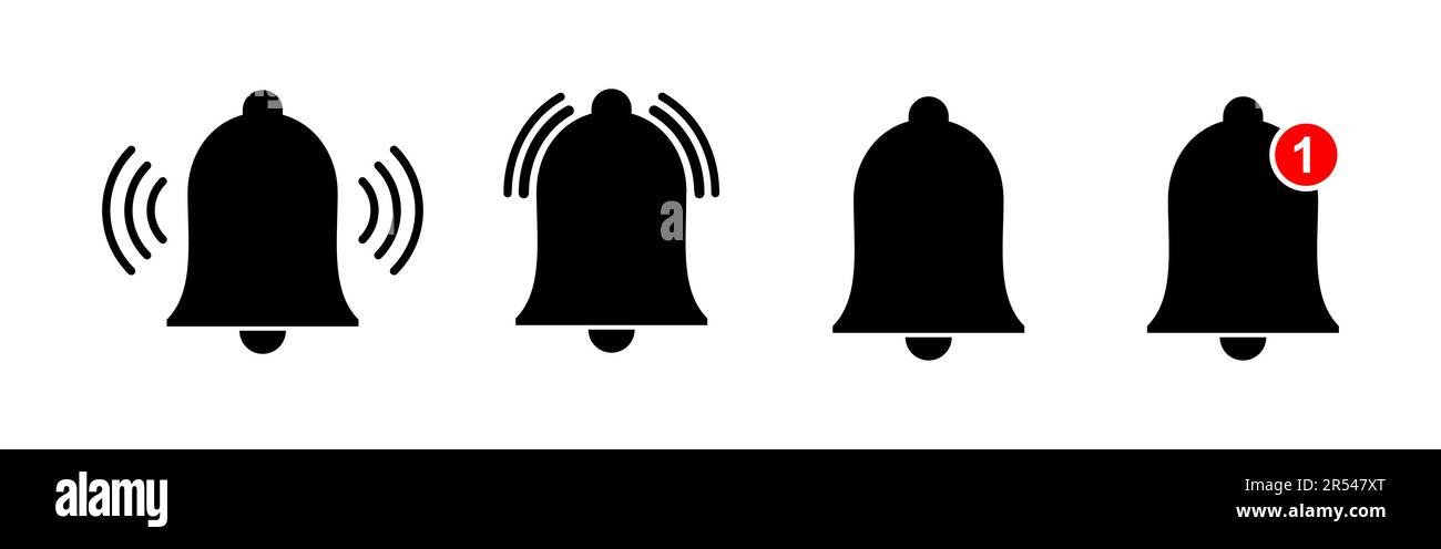 Bell Icon set. Notification icon for your web site design Stock Vector ...