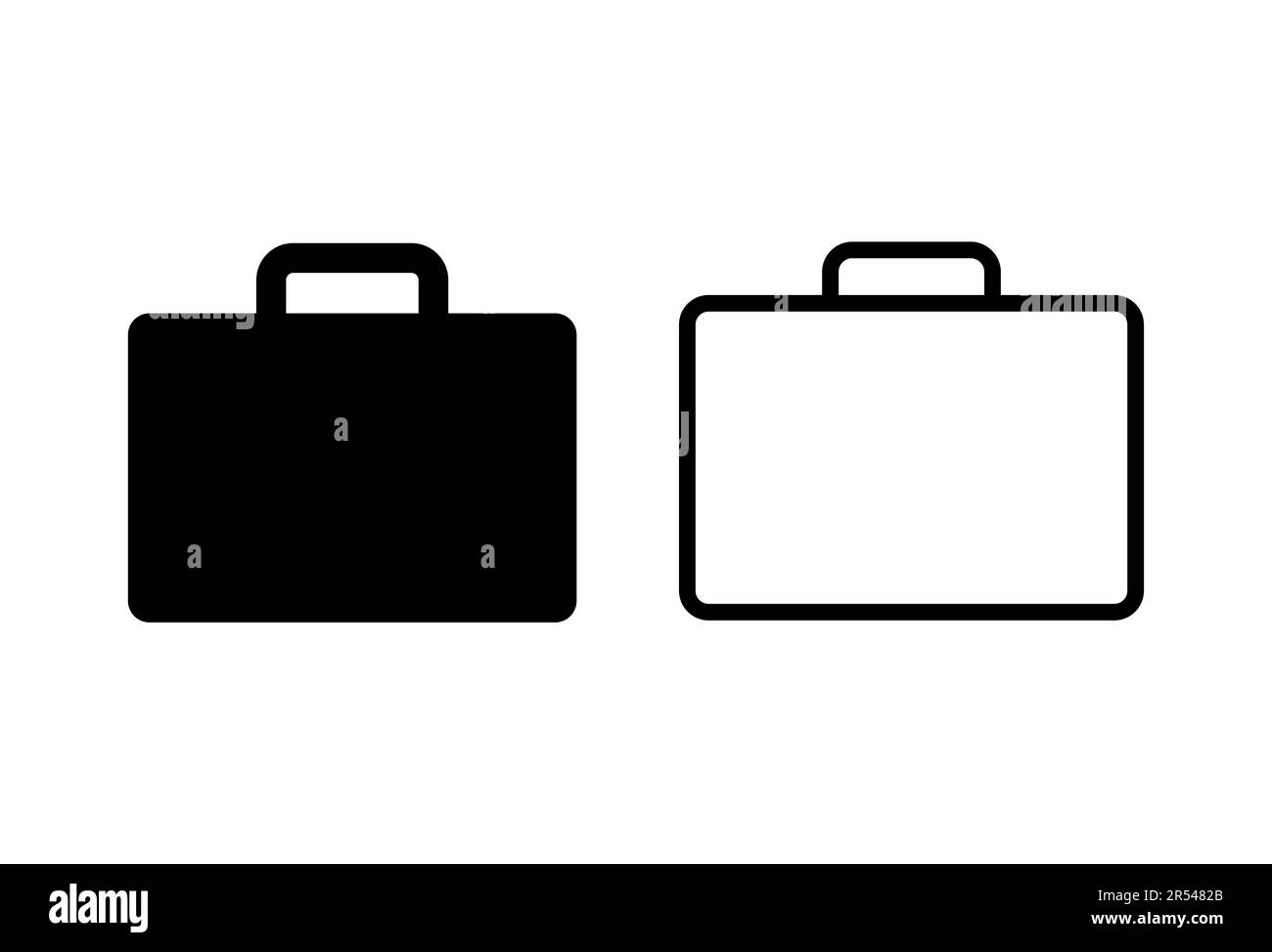 Briefcase icon set. suitcase icon. luggage symbol Stock Vector Image ...