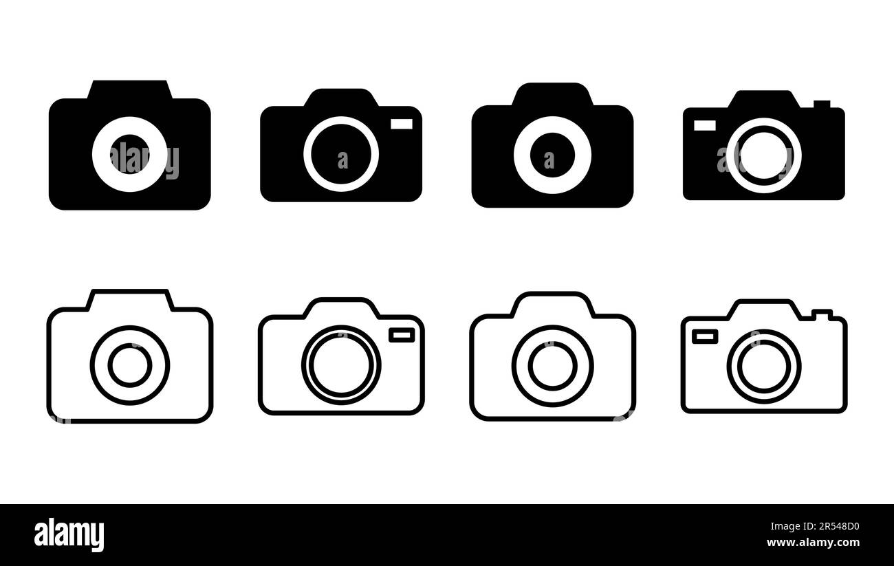 Camera icon set. photo camera icon. camera photography icon Stock ...