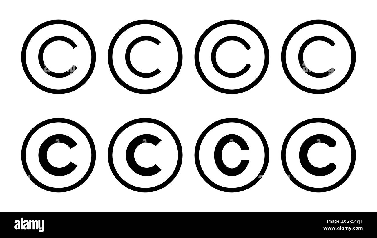 Copyright icon set. copyright symbols Stock Vector Image & Art Alamy