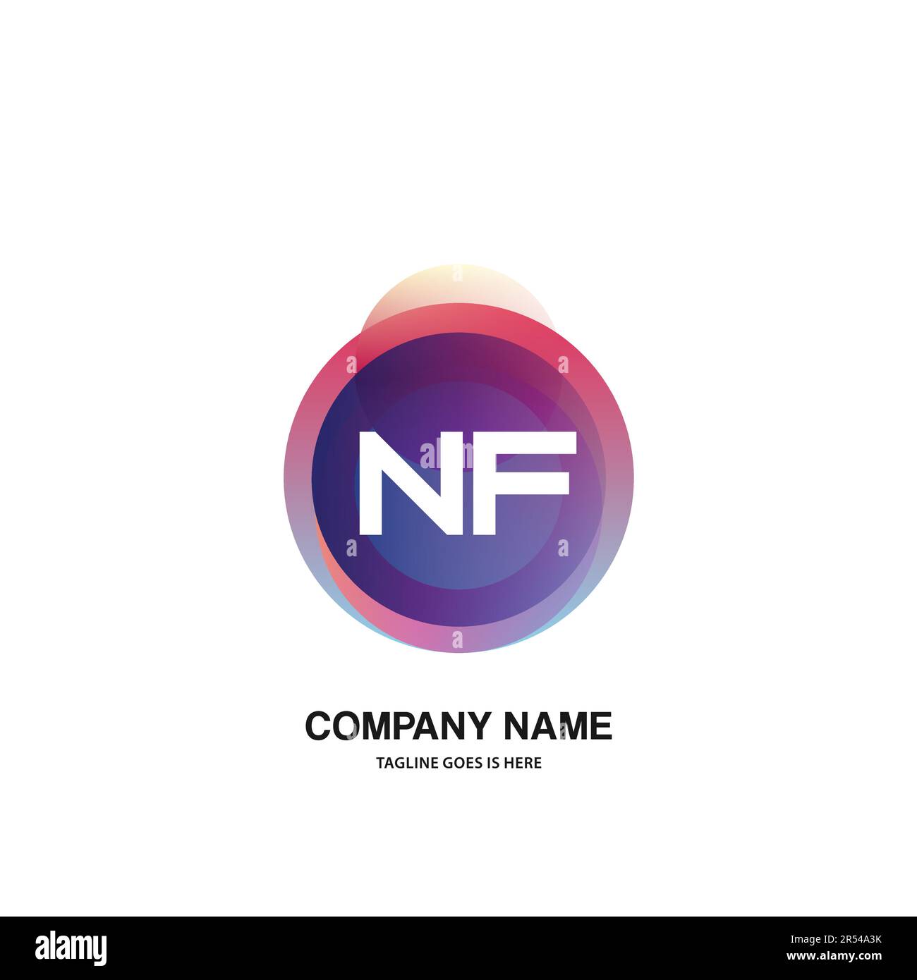 initial logo With Colorful Circle template vector Stock Vector