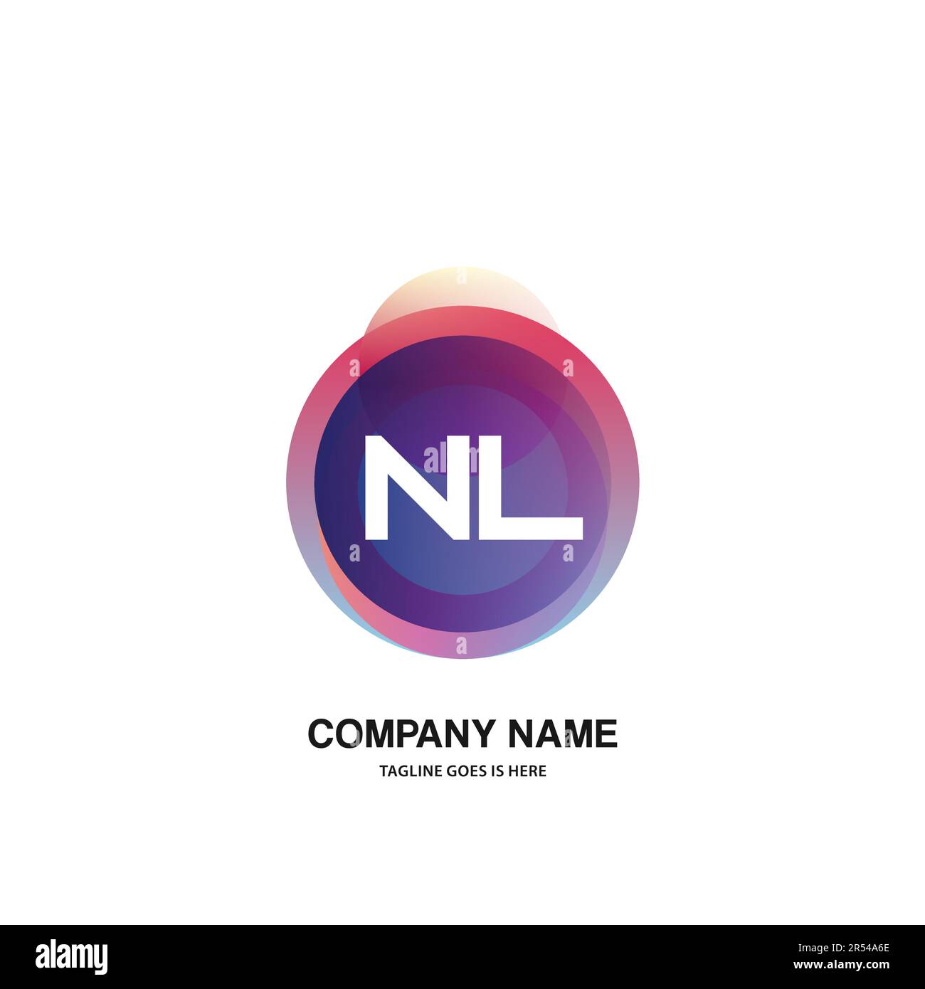 initial logo With Colorful Circle template vector Stock Vector
