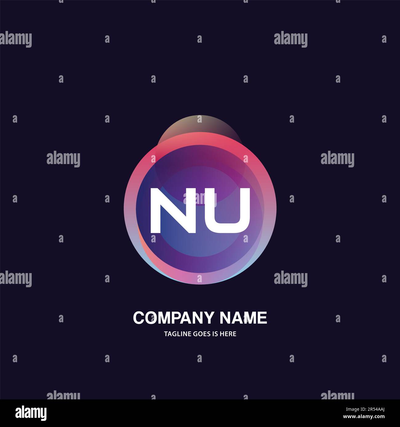 initial logo With Colorful Circle template vector Stock Vector