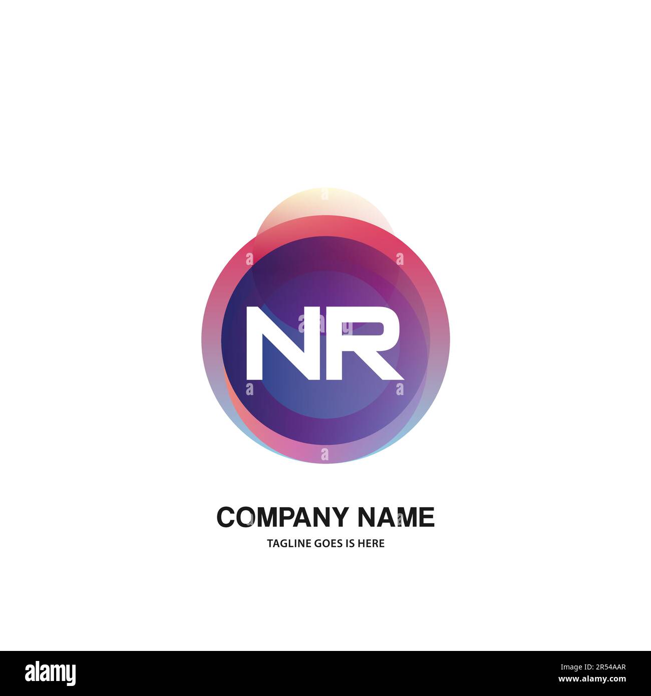 initial logo With Colorful Circle template vector Stock Vector