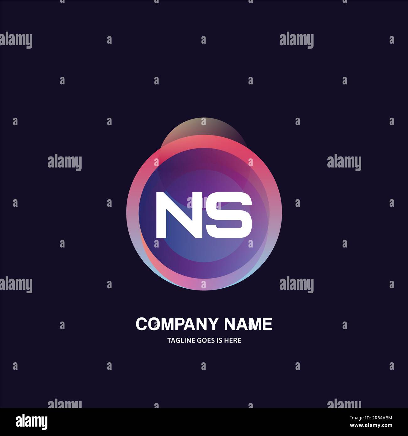 initial logo With Colorful Circle template vector Stock Vector