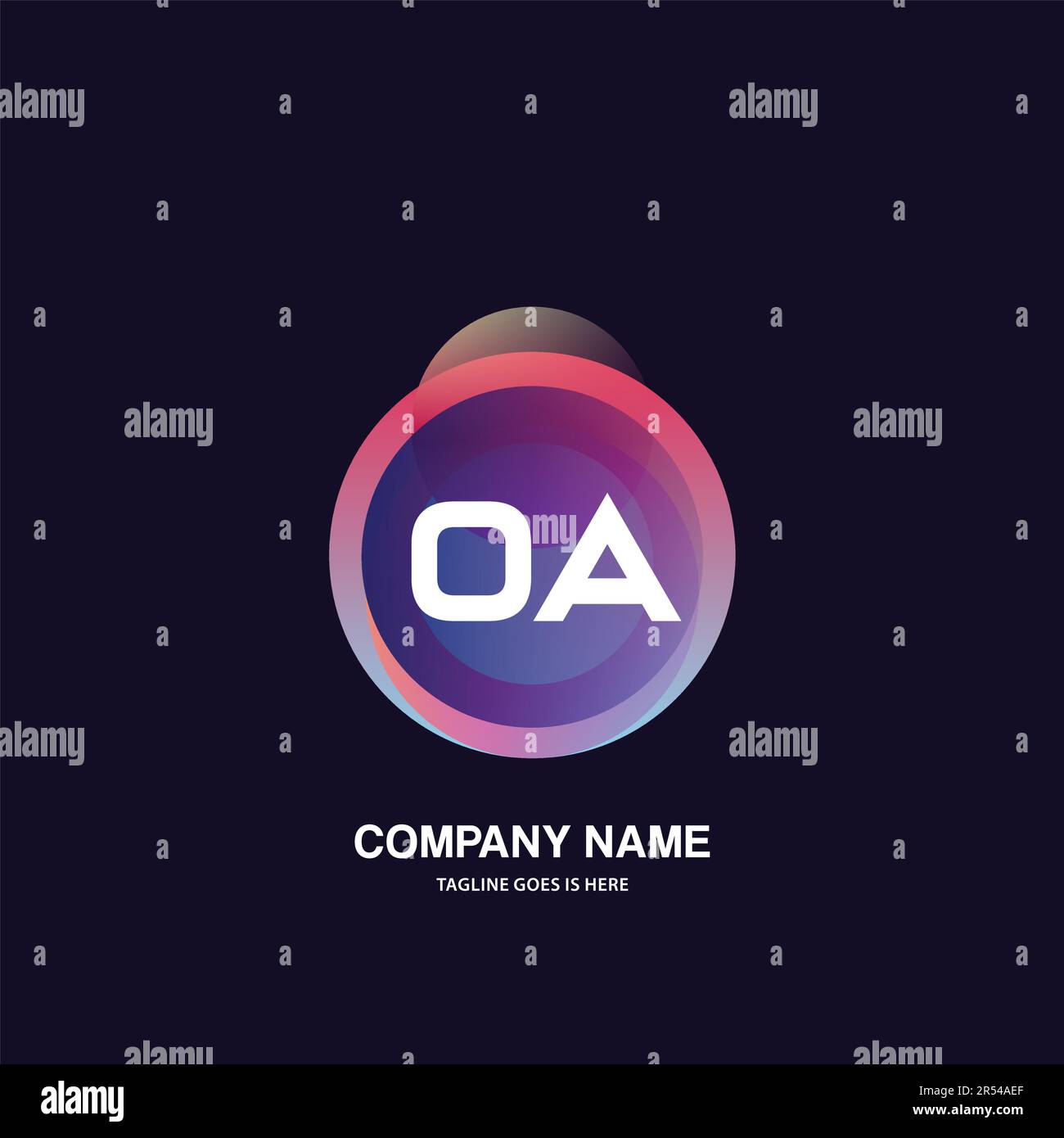 initial logo With Colorful Circle template vector Stock Vector