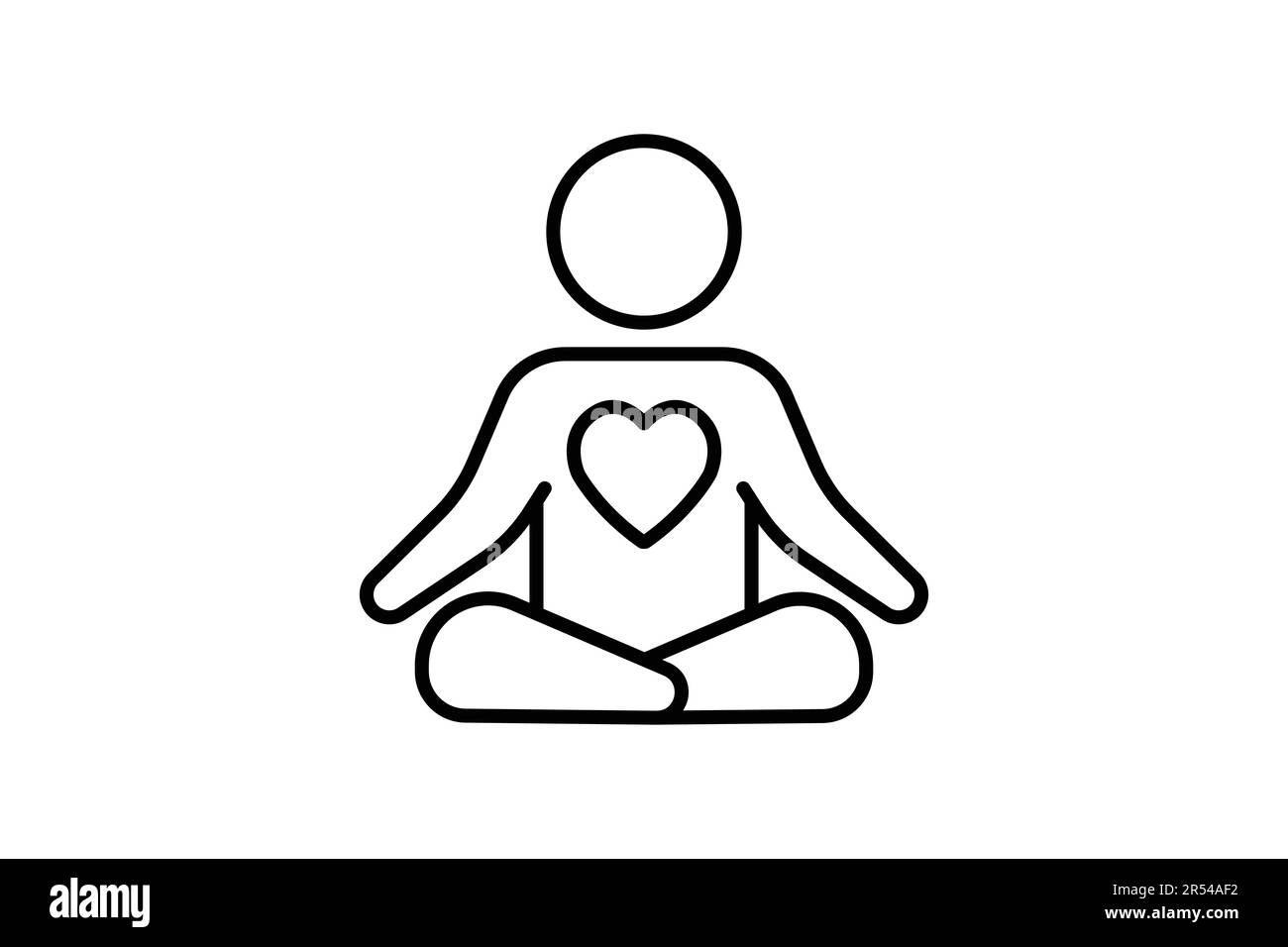 Yoga icon Black and White Stock Photos & Images - Alamy