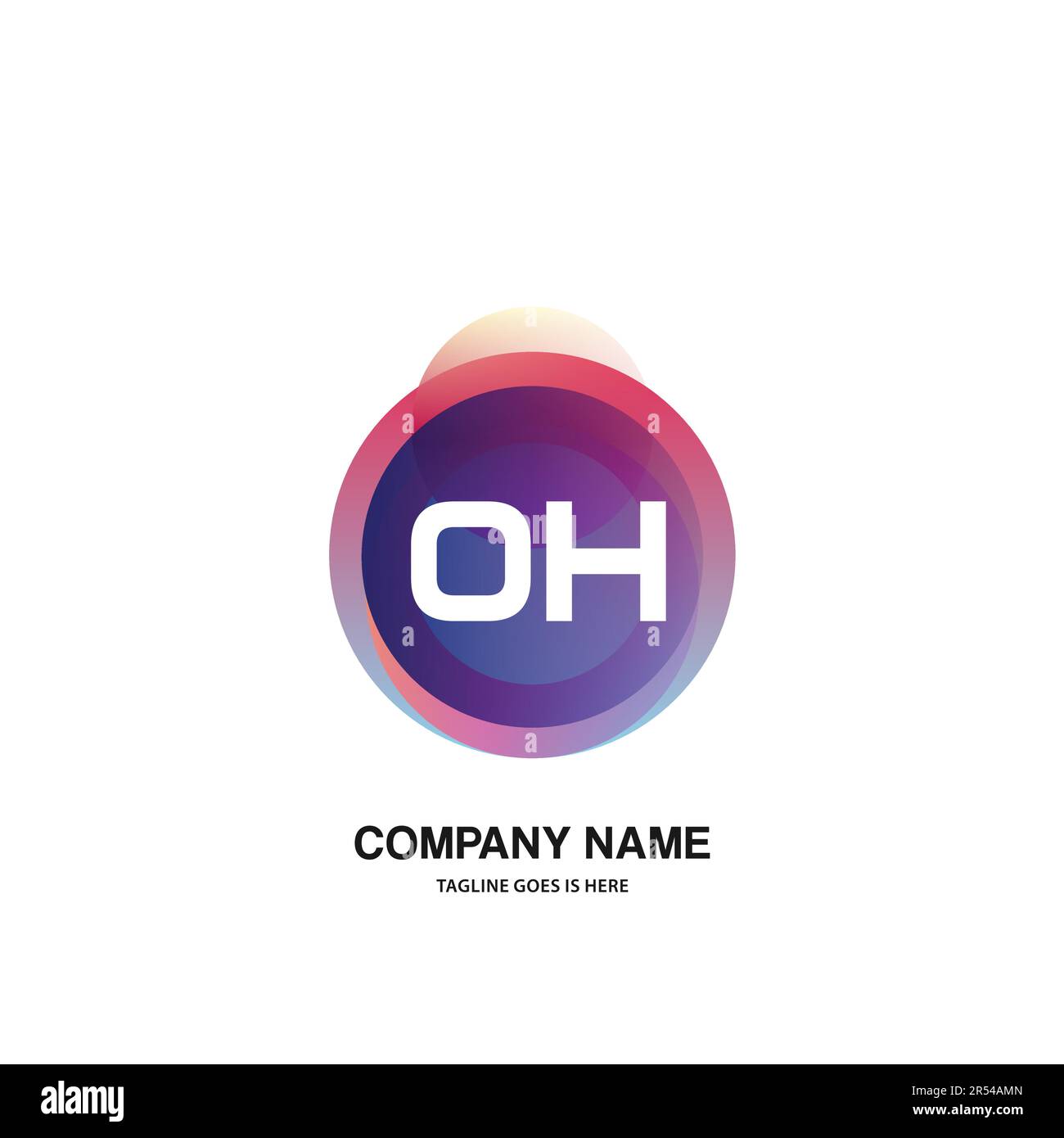 initial logo With Colorful Circle template vector Stock Vector