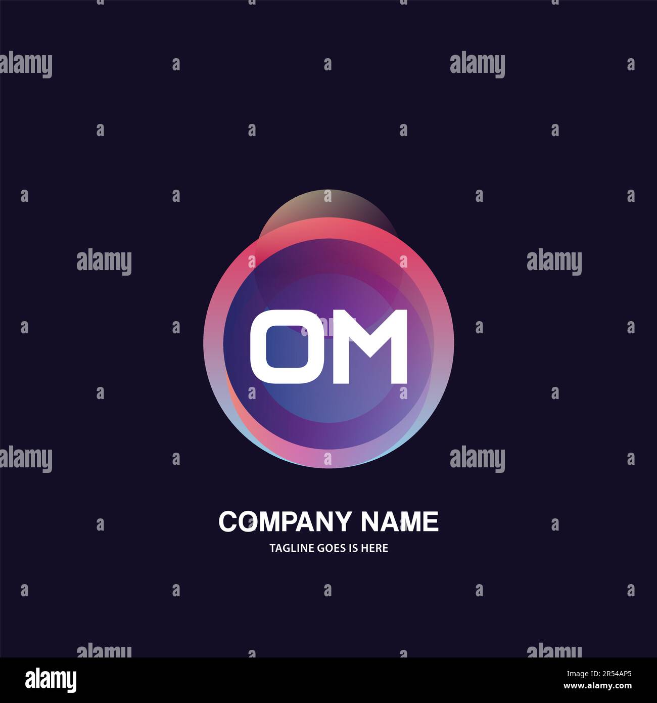 initial logo With Colorful Circle template vector Stock Vector
