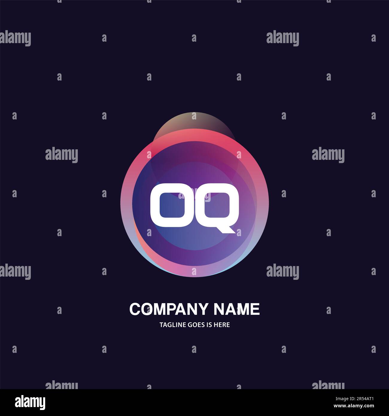 initial logo With Colorful Circle template vector Stock Vector