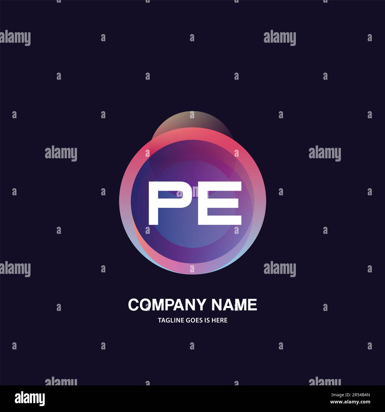 initial logo With Colorful Circle template vector Stock Vector