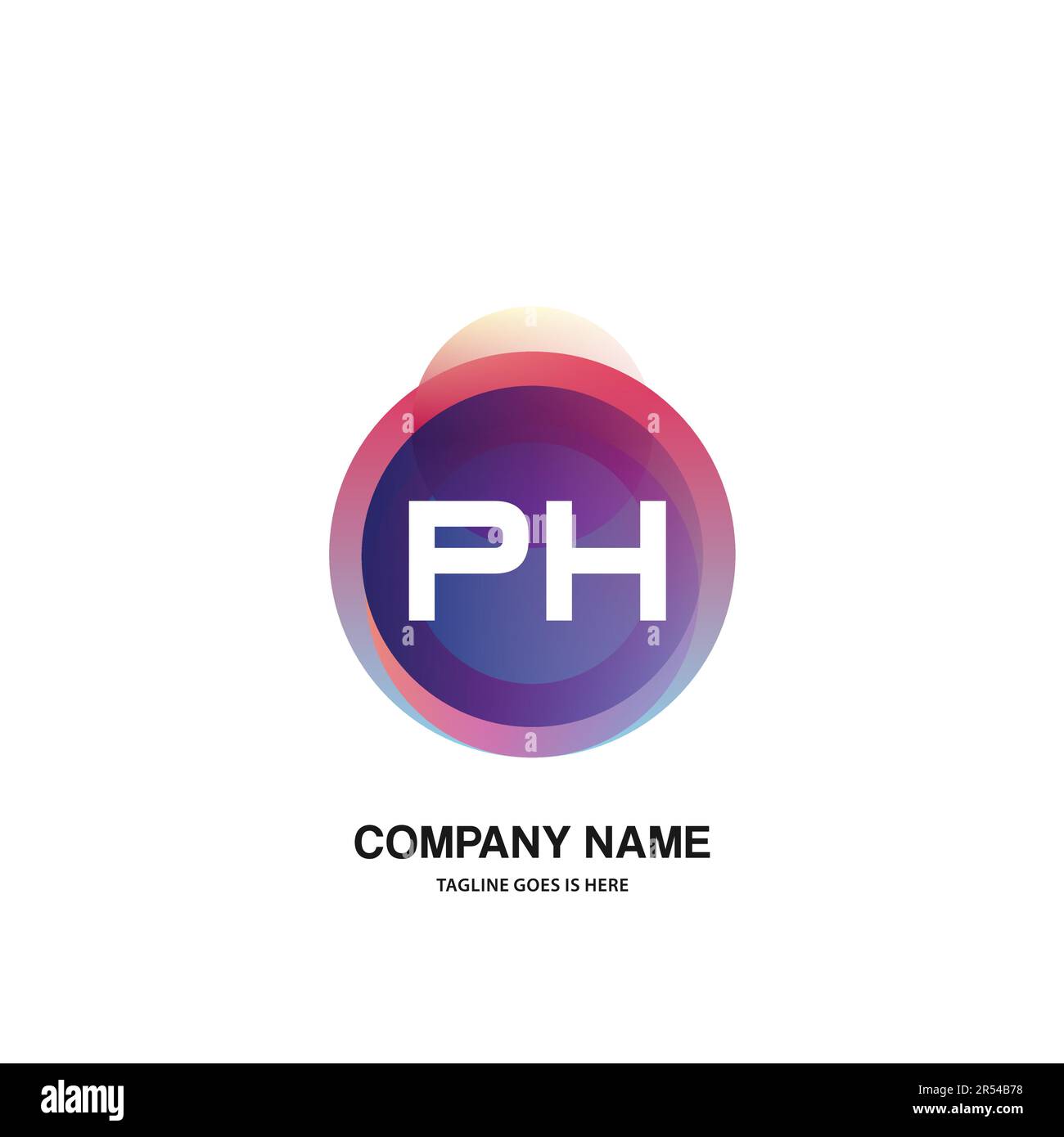 initial logo With Colorful Circle template vector Stock Vector