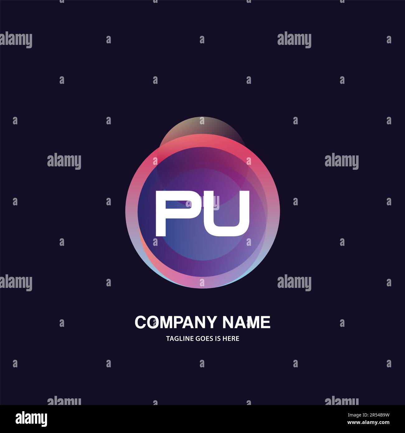 initial logo With Colorful Circle template vector Stock Vector