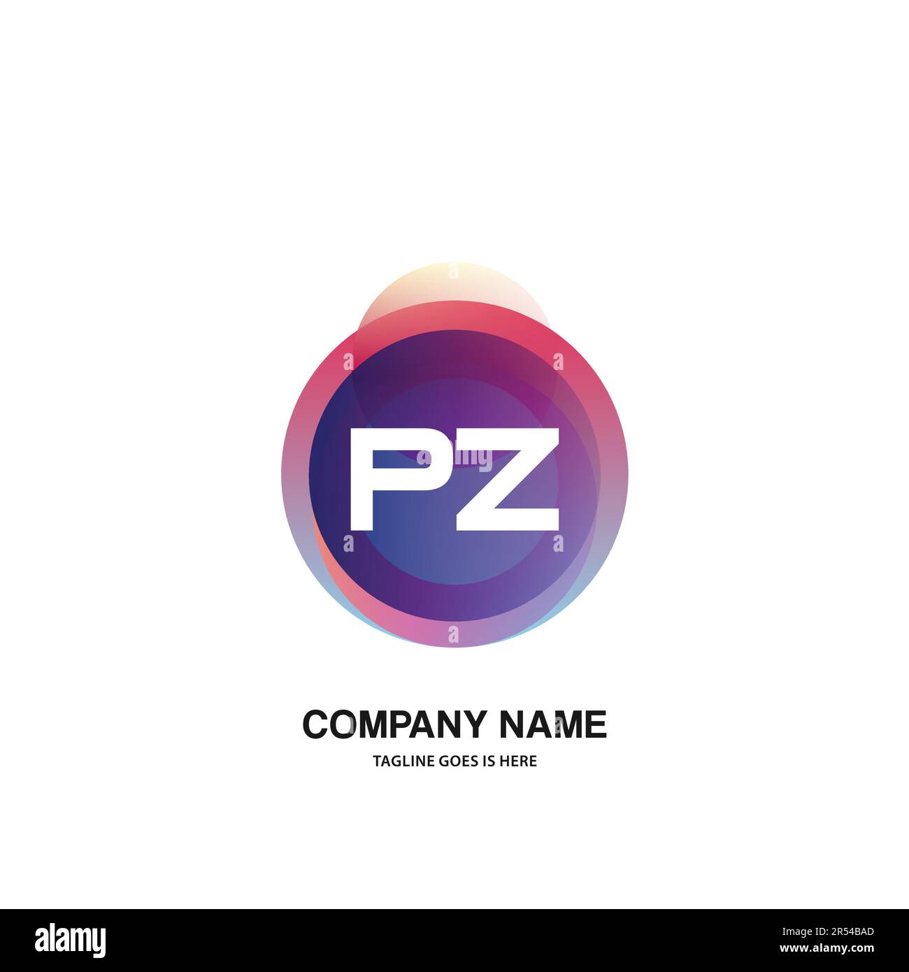 initial logo With Colorful Circle template vector Stock Vector Image ...