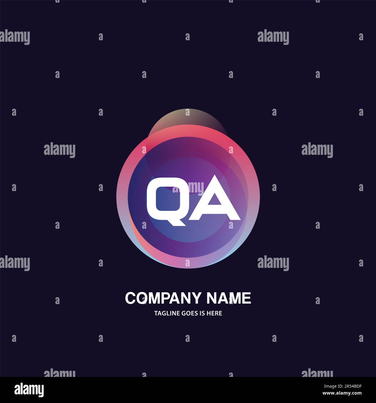 initial logo With Colorful Circle template vector Stock Vector