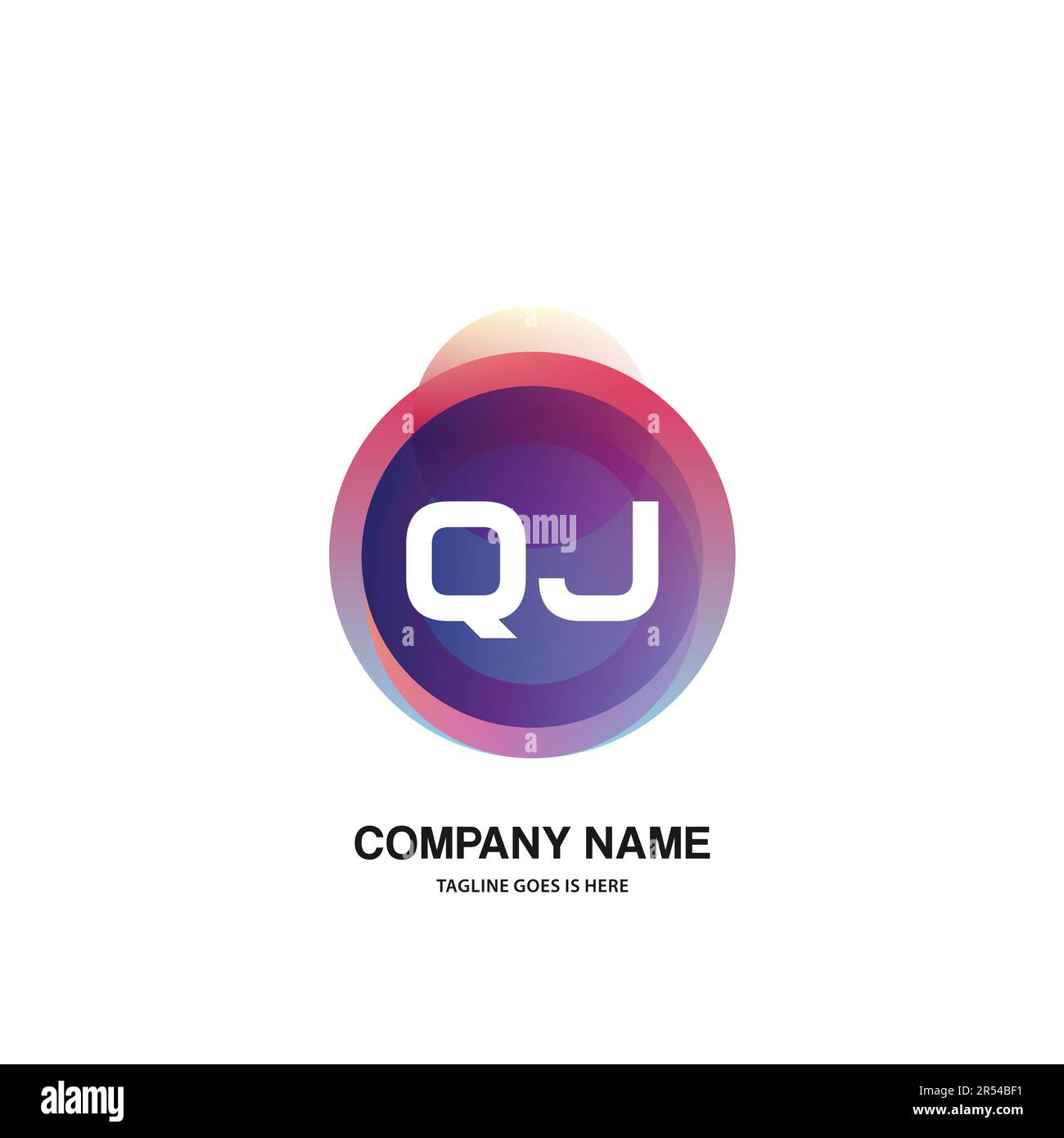 initial logo With Colorful Circle template vector Stock Vector