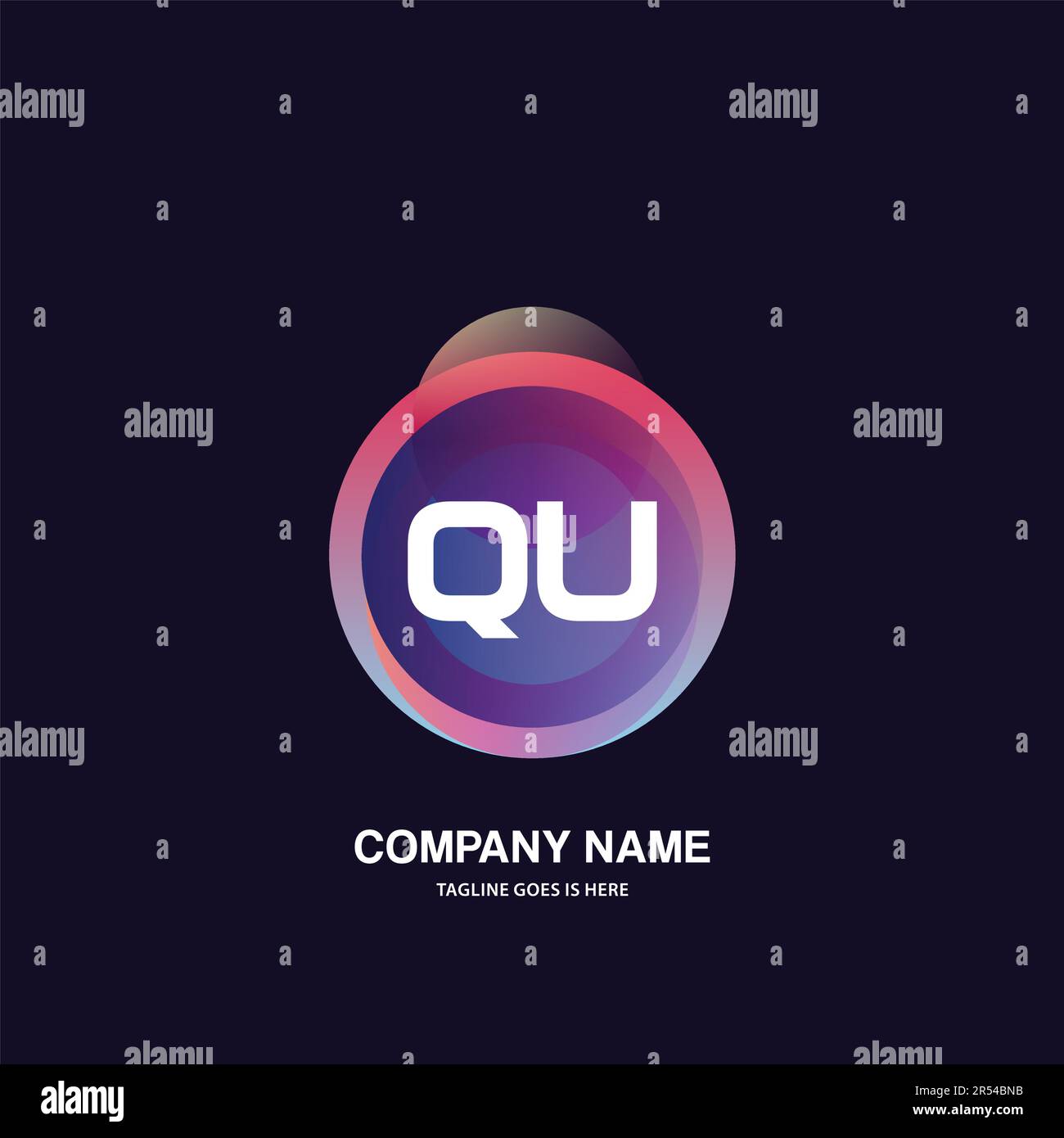 initial logo With Colorful Circle template vector Stock Vector