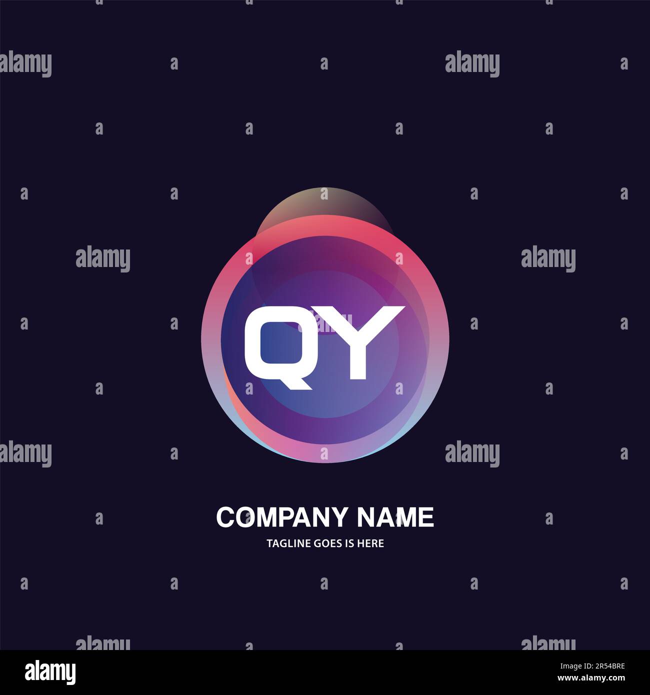 initial logo With Colorful Circle template vector Stock Vector